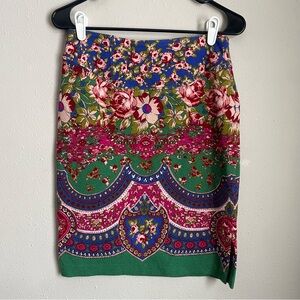 Maeve Anthropologie Multicolor Floral Pencil Skirt